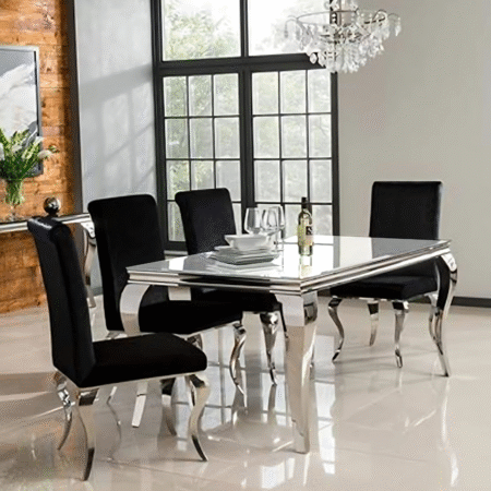 Luxury Mirror Dining Rectangular Table