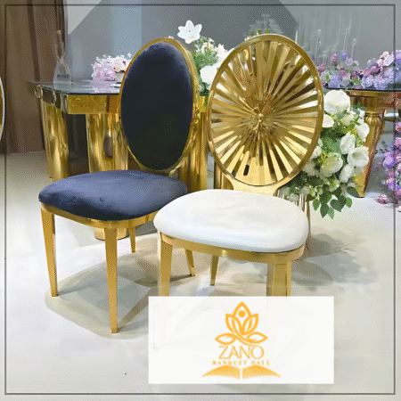 Sunburst Luxury Chair with White PU Cushion