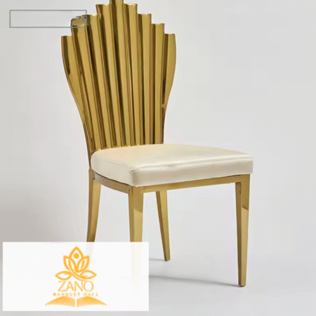 Luxury Pipe-Back Stainless Steel Chair with White PU Cushion